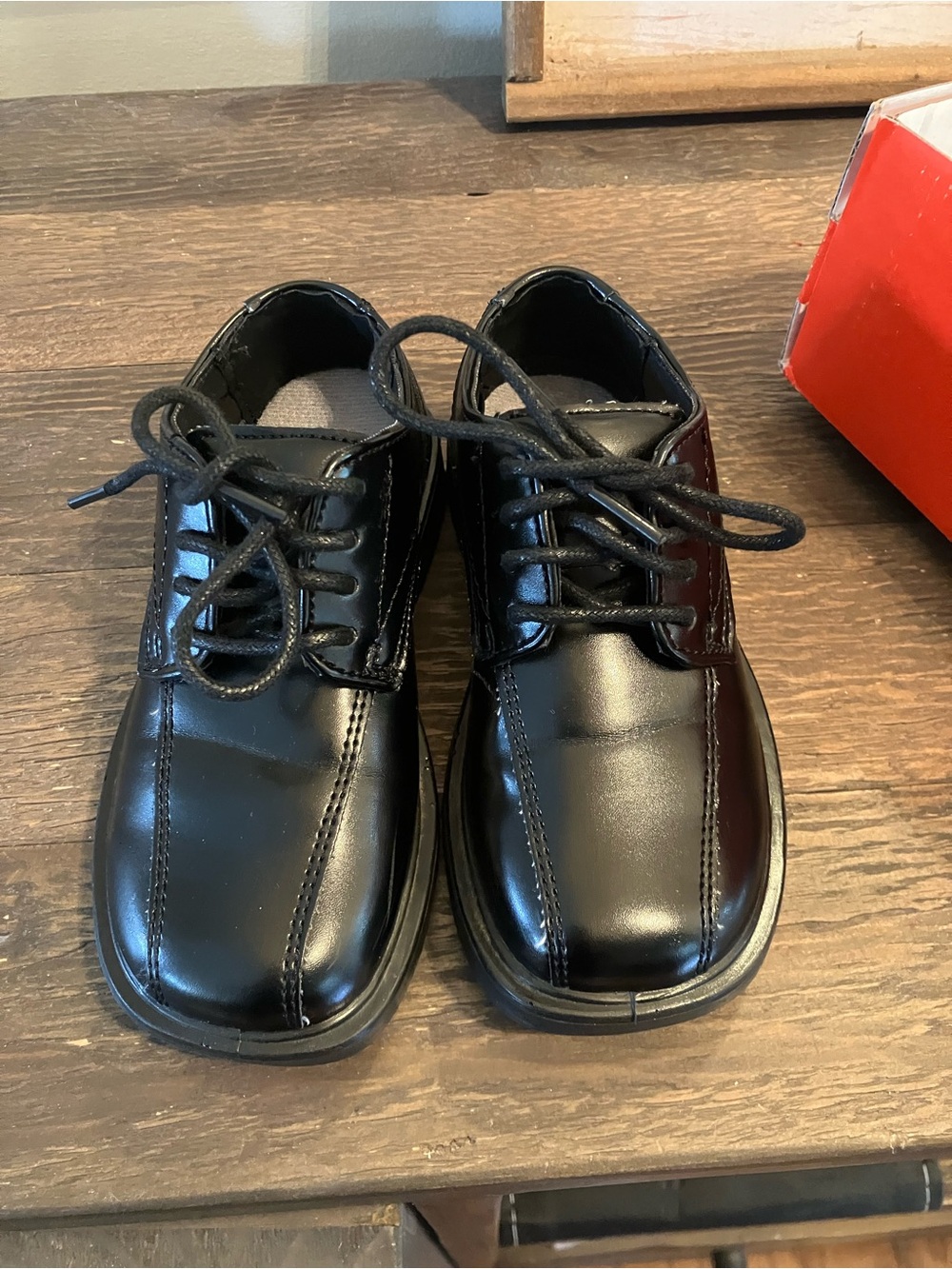 Deer Stags Toddler Black Lace-Up Oxford Dress Shoes